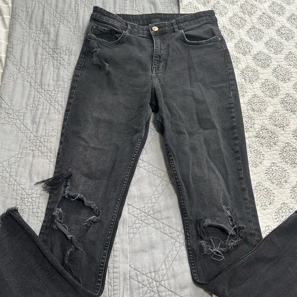 Black distressed jeans - Picture 1 of 3